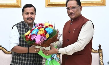 Bihar’s Minister for Road Construction Pays Courtesy Call on Chief Minister of Chhattisgarh Shri Vishnu Deo Sai