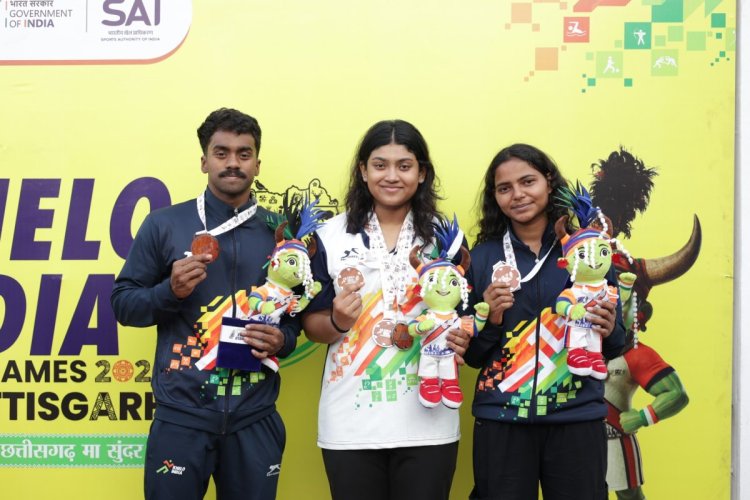 खेलो इंडिया ट्राइबल गेम्स के चौथे दिन तैराकी, भारोत्तोलन, फुटबॉल और कुश्ती में मुकाबले जारी