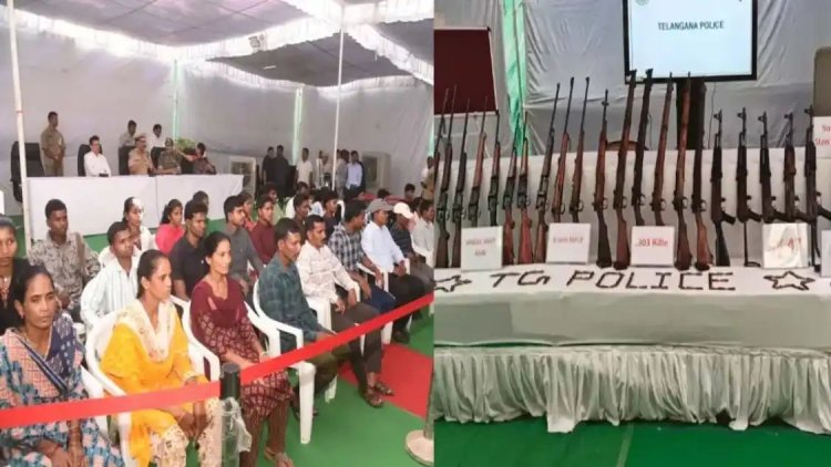 बस्तर में सक्रिय अंतिम नक्सलियों ने डाले हथियार: इनमें बटालियन चीफ मल्ला भी शामिल, 5 एके 47 समेत 36 हथियार किए सरेंडर